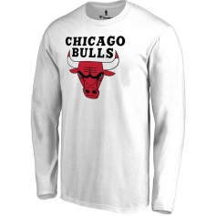 芝加哥公牛队logo长袖 白色