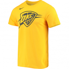 俄克拉荷马城雷霆队logo短袖 2021城市版黄色