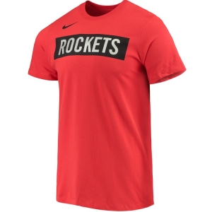 休斯顿火箭队logo短袖 2021城市版红色