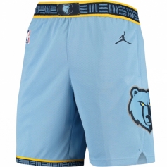 孟菲斯灰熊队球裤 2021蓝色宣告版