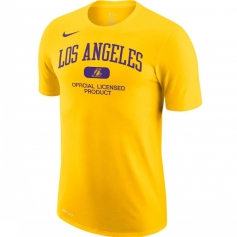 洛杉矶湖人队黄色T恤 2021