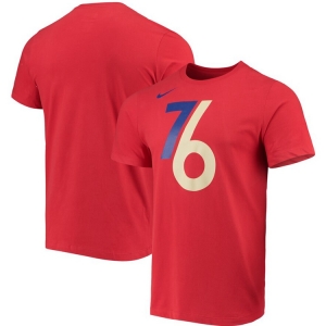 费城76人队logo短袖 2021城市版红色